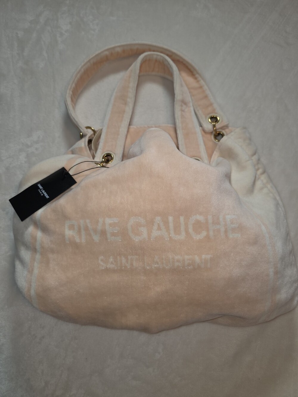 Saint Laurent Convertible Towel Tote Bag Pink NWT $2100